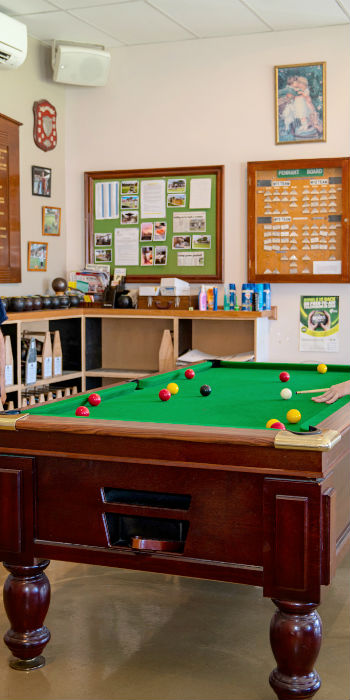 Pool table at the BBC