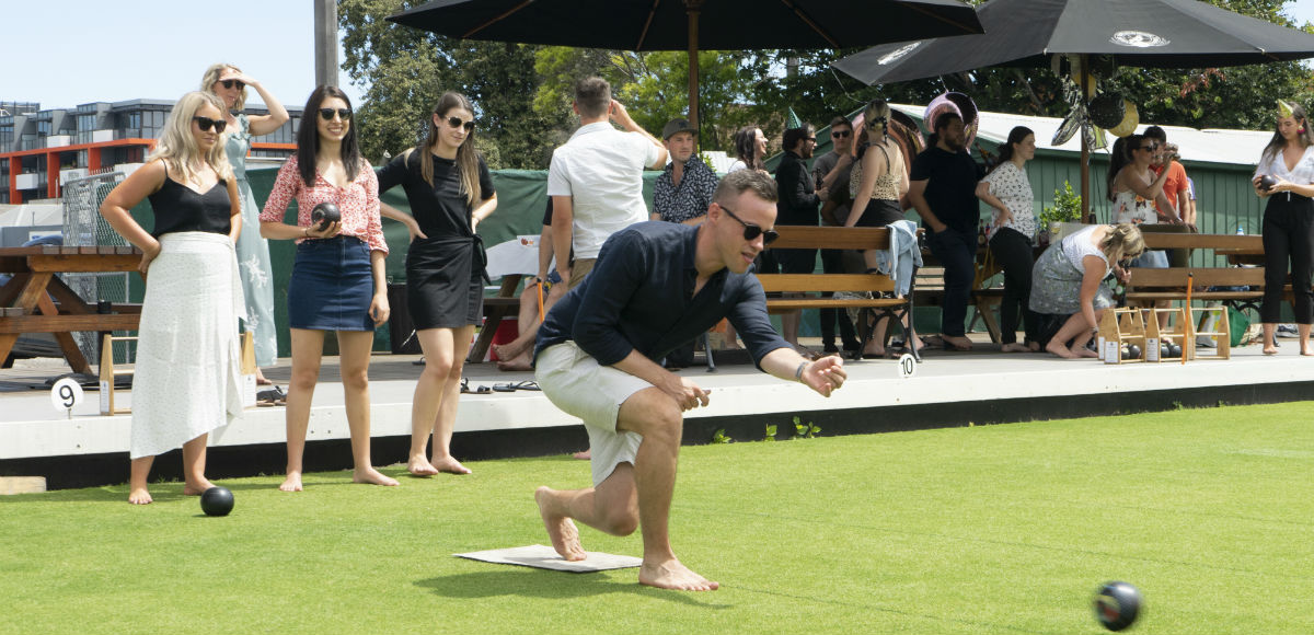 Barefoot Bowling at Brunswick Bowls Club